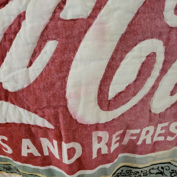 Coca-Cola Bedding 1990s (?) 80x85 Comforter 2‎ Shams - Picture 11 of 16